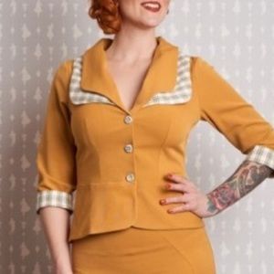 Miss Candyfloss Ivanna-Mustard Blazer